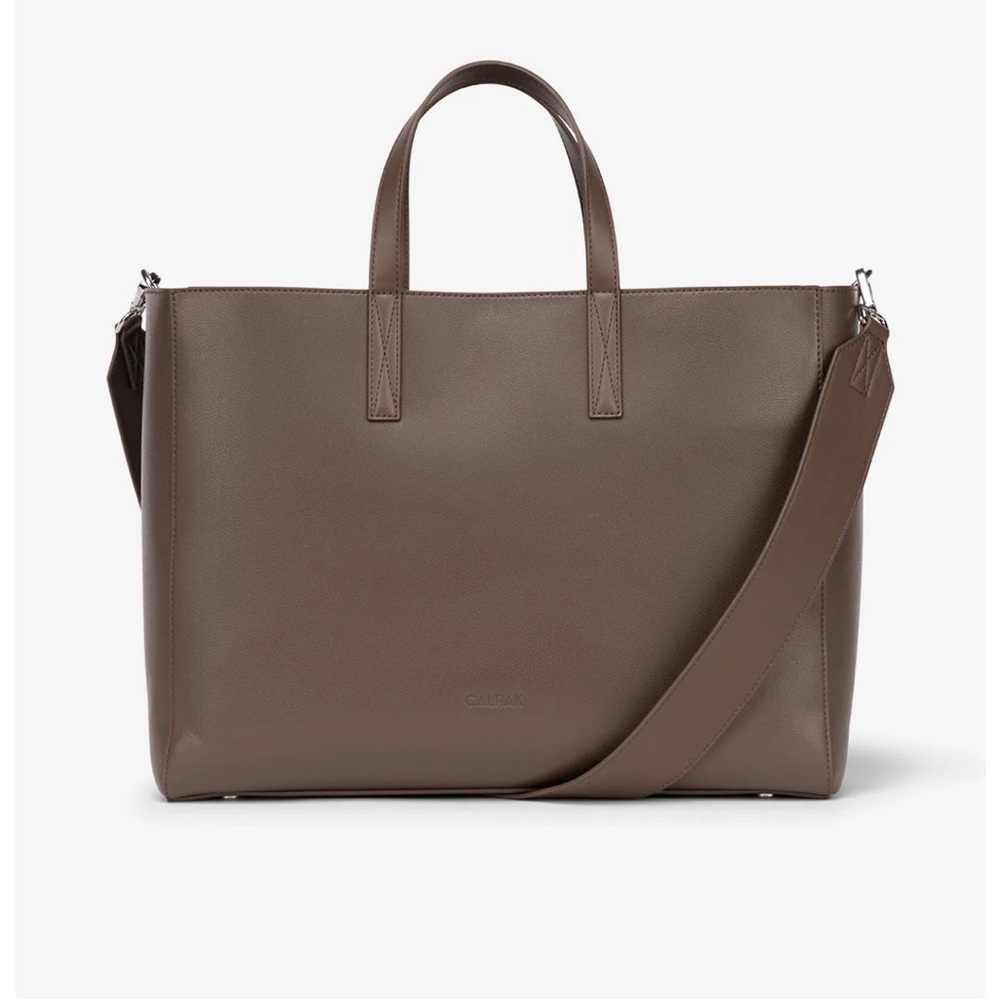 Calpak Tan Leather Men's Briefcase